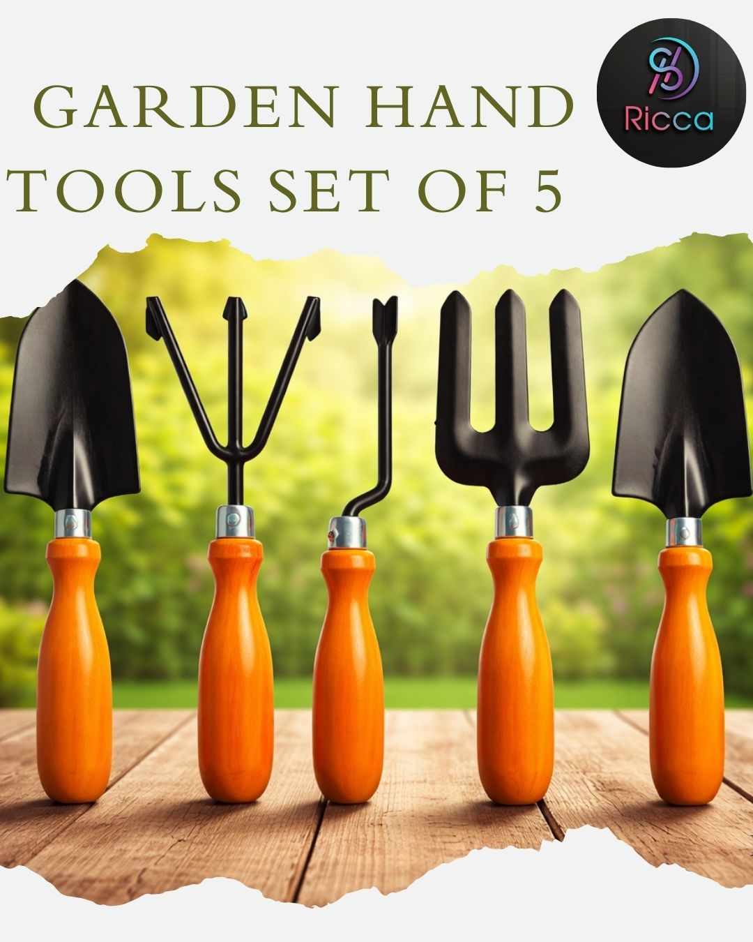 GARDEN HAND TOOLS SET OF 5 PCS