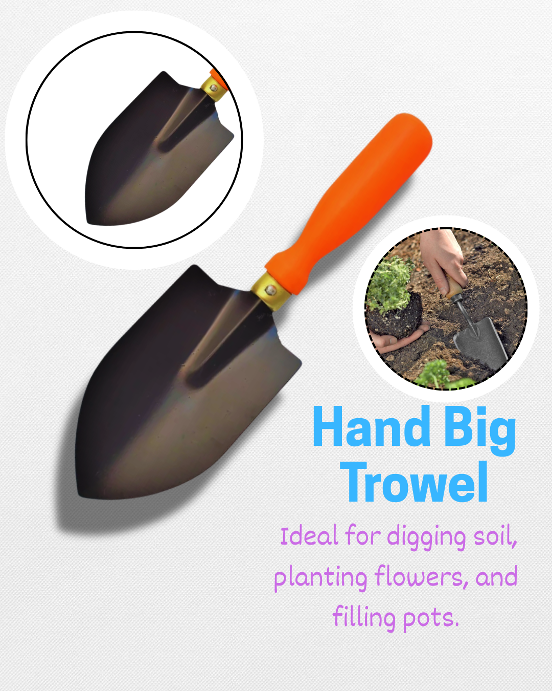 Ps Ricca | 1.Trowel | 2.Small Trowel | 3.Cultivator | 4.Fork | 5.Weeder | 6.Scissors | 7.Flower Cutter | 8.Gloves