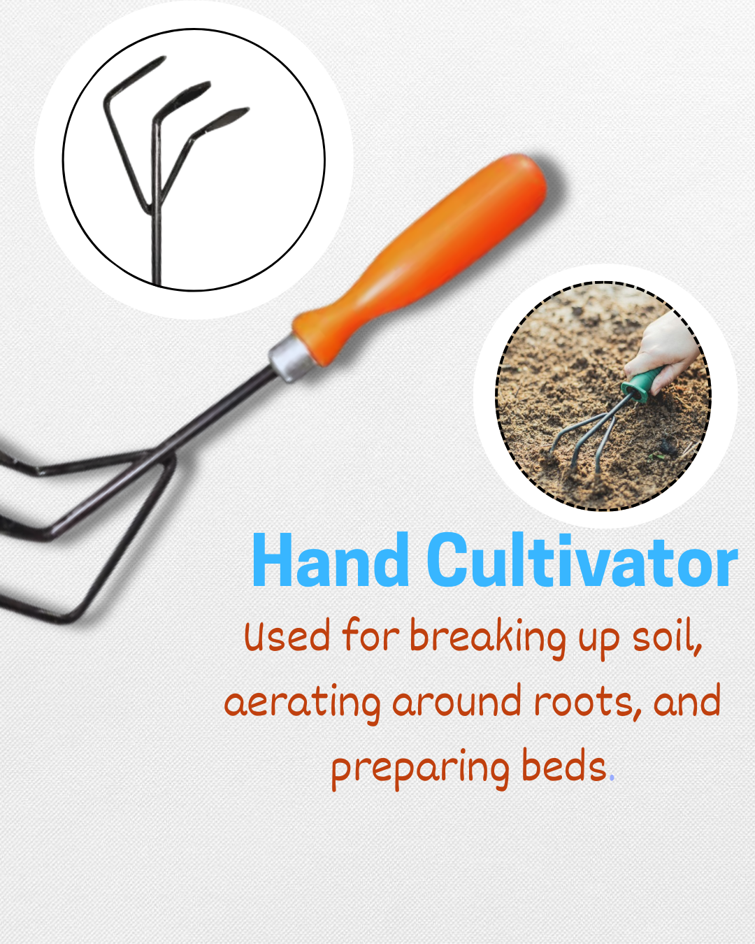 Ps Ricca Big Trowel | Fork | Cultivator | Small Trowel | Weeder | Gloves